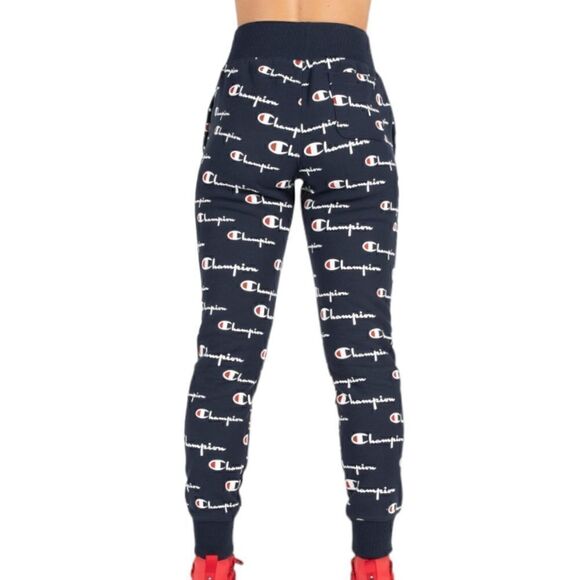 Champion Reverse Weave Joggers S All Over Print Spell Out Red Track Pants Pocket - Picture 3 of 16